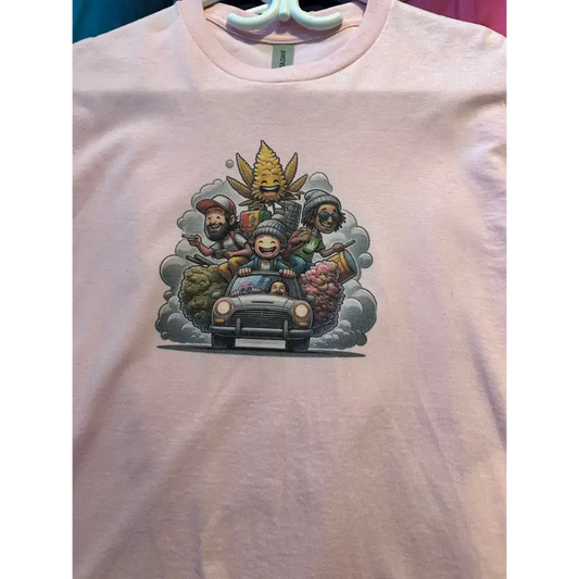 Sublimation shirts - pink road trip size large