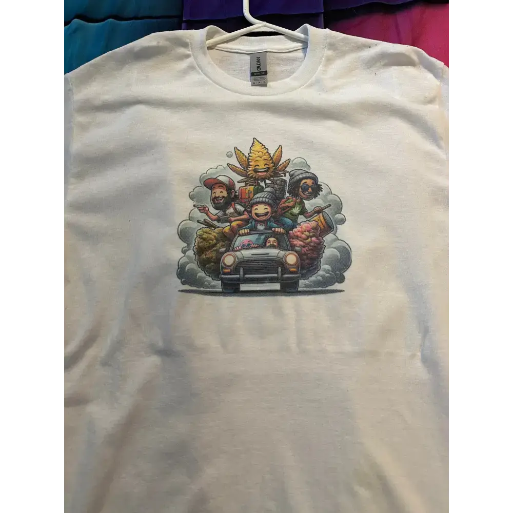 Sublimation shirts - white road trip size. med