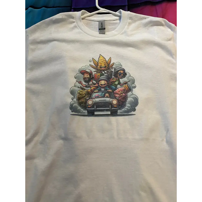 Sublimation shirts - white road trip size. med
