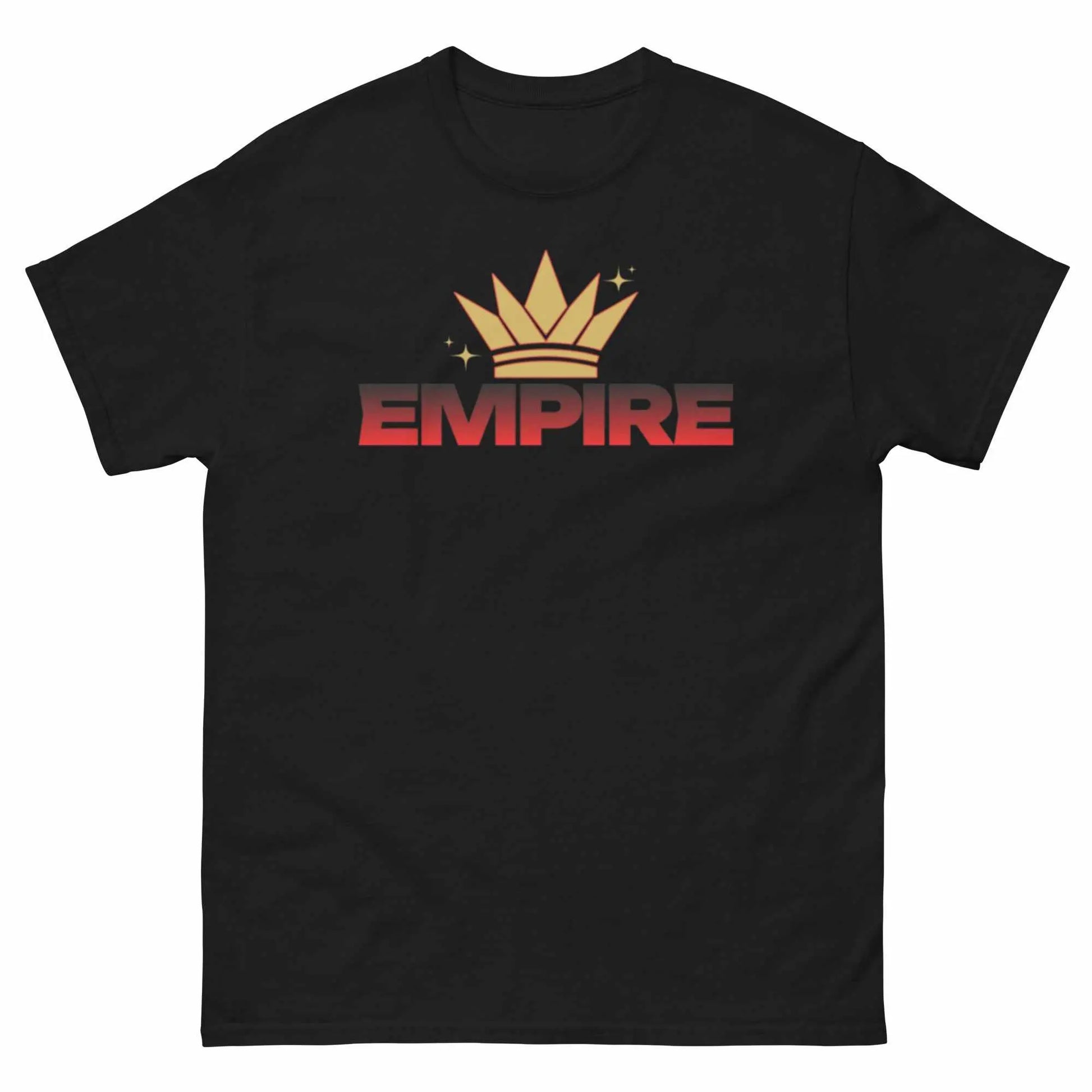 Bold stylish custom graphic tee featuring a crown and "Empire" design on 100% cotton fabric.