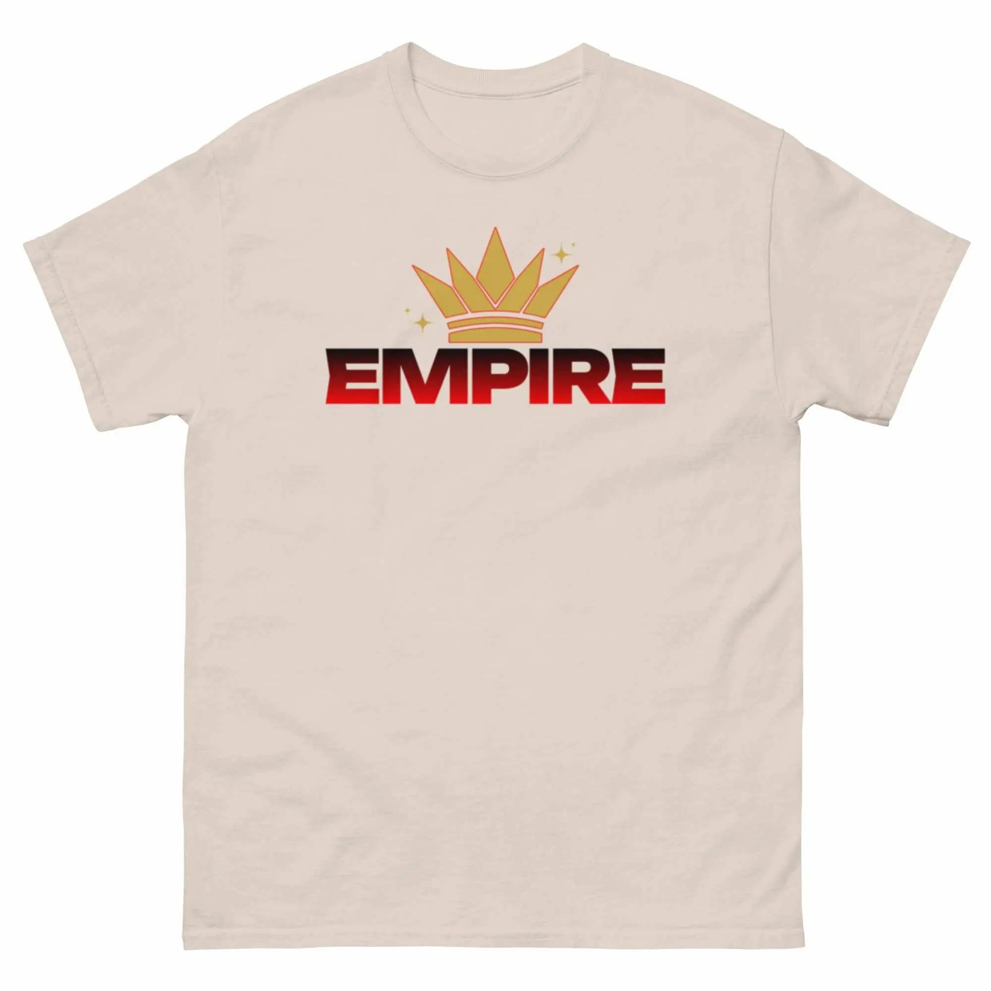 Bold, stylish custom graphic tee with "EMPIRE" and crown design, 100% cotton unisex classic fit.