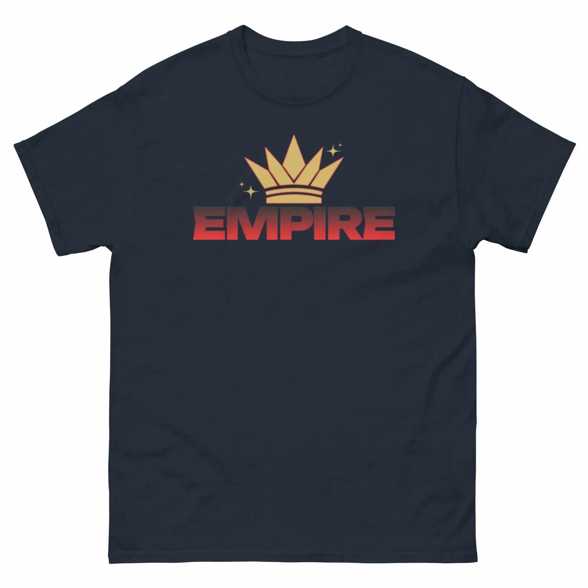 Bold stylish custom graphic tee with "Empire" and crown design, 100% cotton unisex classic fit.