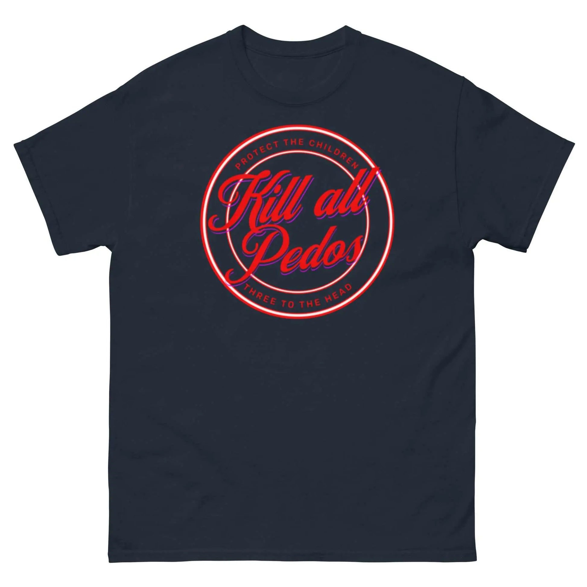 Unisex custom graphic tee with bold "Protect Your Children" design, 100% cotton.
