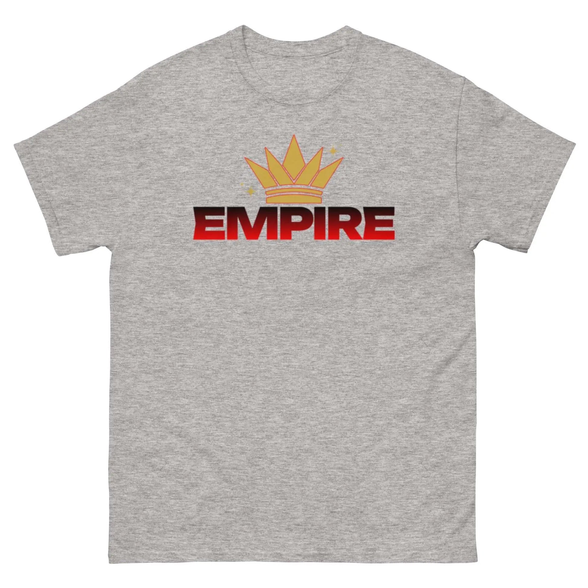Bold stylish custom graphic tee with empire crown design, unisex 100% cotton.