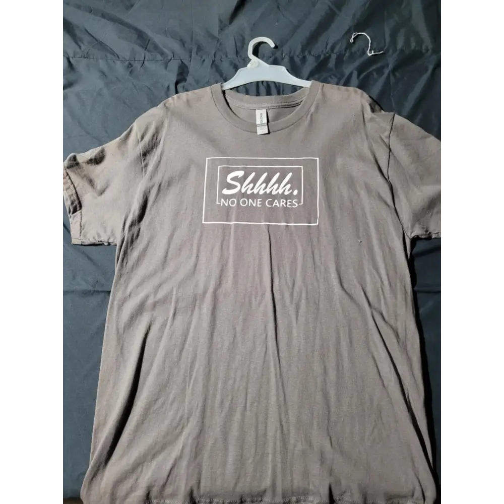 unisex shirts - shh no one cares size large