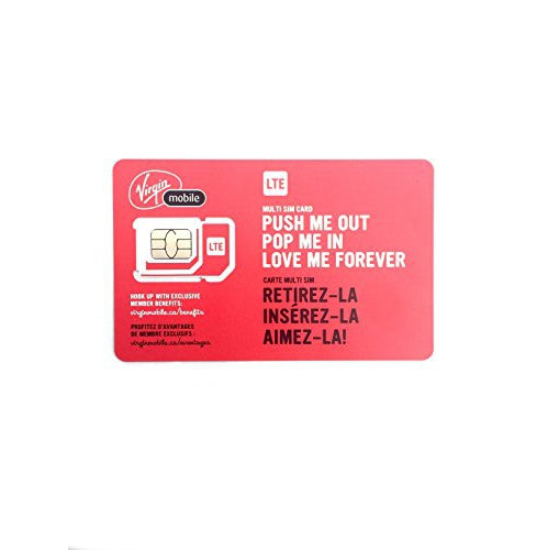Virgin Multi Triple Format Sim Card Prepaid/ Postpaid LTE